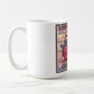 Zoete Kersen Mopshond Strik Roze Koffiemok
