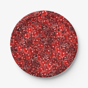 Zoete kersen papieren bordje