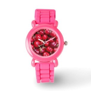 Zoete kersen patroon horloge