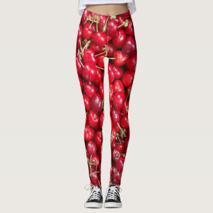 Zoete kersen patroon leggings