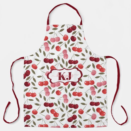 Zoete Kersen Patroon | Monogram Schort (Voorkant)
