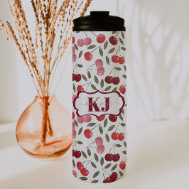 Zoete Kersen Patroon | Monogram Thermosbeker