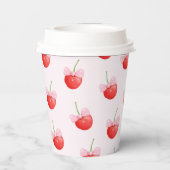 Zoete kersen patroon papieren bekers (Achterkant)