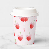 Zoete kersen patroon papieren bekers (Rechts)