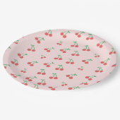 Zoete kersen patroon papieren bordje (Gekanteld)