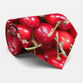 Zoete kersen patroon stropdas (Opgerold)
