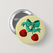 Zoete kersen ronde button 5,7 cm (Voorkant /achterkant)