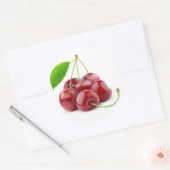 Zoete kersen ronde sticker (Envelop)