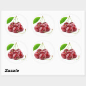Zoete kersen ronde sticker (Vel)