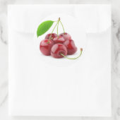 Zoete kersen ronde sticker (Tas)