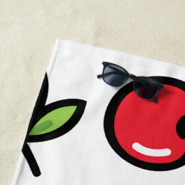 Zoete Kersen Strandhanddoek" Strandlaken
