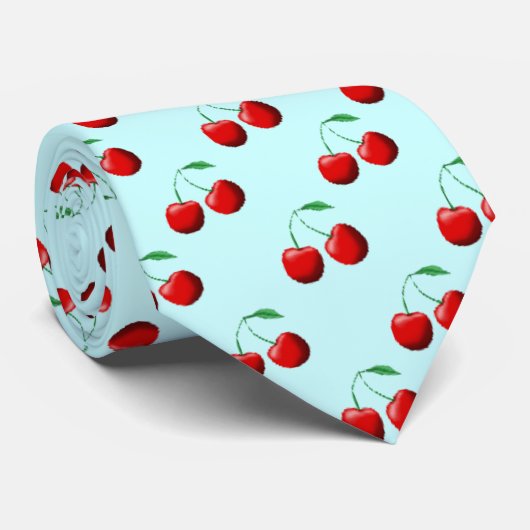 Zoete kersen stropdas (Opgerold)