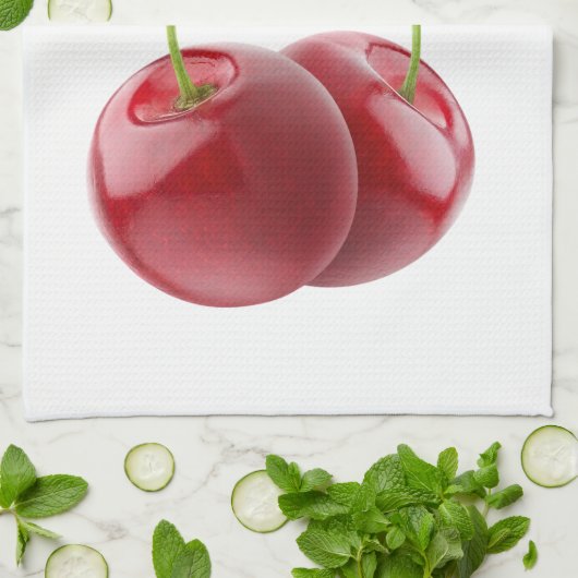 Zoete kersen theedoek (Gevouwen)