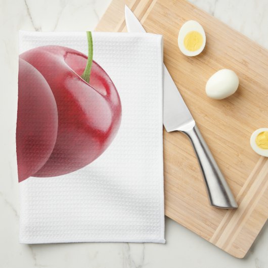 Zoete kersen theedoek (Quarter Fold)