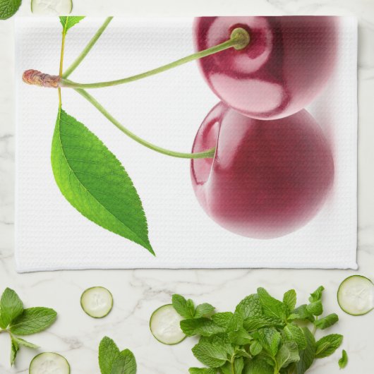 Zoete kersen theedoek (Gevouwen)