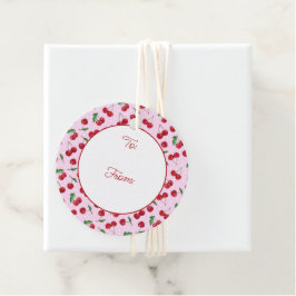 Zoete kersen, vers bedankjes labels