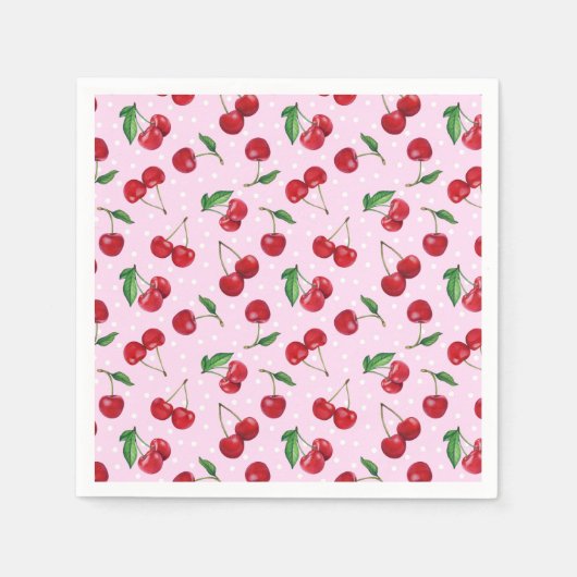 Zoete kersen, vers servet (Voorkant)