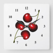 Zoete kersen, vers vierkante klok (Voorkant)