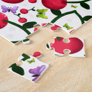 Zoete Kersen Vlinder Patroon, Glanzende Kawaii Fru Legpuzzel