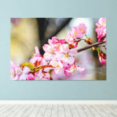 Zoete Kersenbloesems In De Tuin In De Lente Canvas Afdruk (Insitu (Houten vloer))