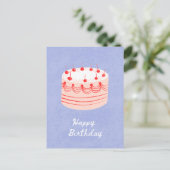 Zoete Kersencake Verjaardag Briefkaart (Staand voorkant)