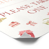 Zoete Kersendessert Baby Shower Favoren  Poster (Hoek)