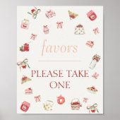 Zoete Kersendessert Baby Shower Favoren  Poster (Voorkant)