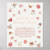 Zoete Kersendessert Hoe Groot is Mamma's Buik Poster (Voorkant)