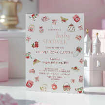 Zoete Kersendessert Waterverf Baby Shower