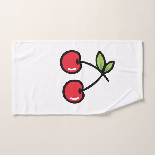 Zoete kersenhanddoek handdoek (Handdoek)