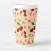 zoete kersenpatroon latte mok (Voorkant)