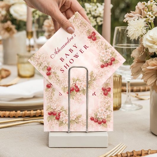 Zoete Kersentuin Baby Shower Servet