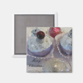 Zoete Kerst Cupcakes Magneet (Voorkant / Achterkant)