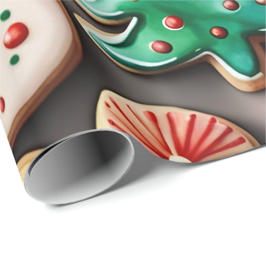 Zoete kerst en nieuwjaar Suikerkoekjes Cadeaupapier (Rol Hoek)