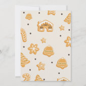 Zoete Kerst Gingerbread Koekjes Uitnodiging (Achterkant)