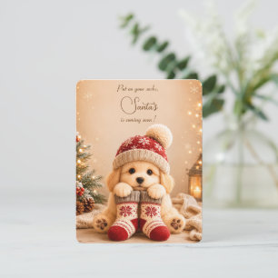 Zoete Kerst Groet Puppy Kaart