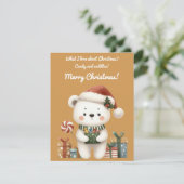 Zoete Kerst Kaart (Staand voorkant)