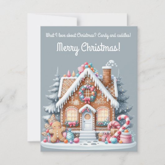 Zoete Kerstkaart Kaart (Voorkant)