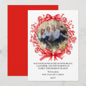 Zoete Kerstkrans Foto Kerstkaart (Voorkant / Achterkant)