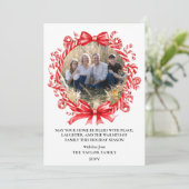 Zoete Kerstkrans Foto Kerstkaart (Staand voorkant)