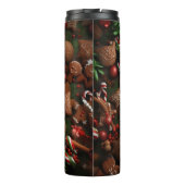 Zoete kerstkrans van peperkoek thermosbeker (Achterkant)