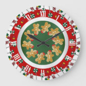 Zoete kerstkrans van speculaas grote klok (Voorkant)