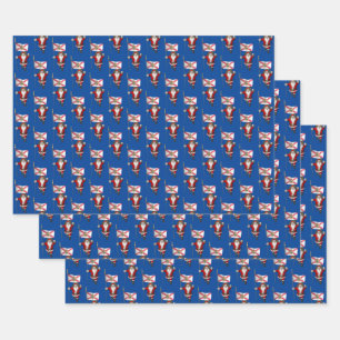 Zoete Kerstman Bezoekt Florida Inpakpapier Vel