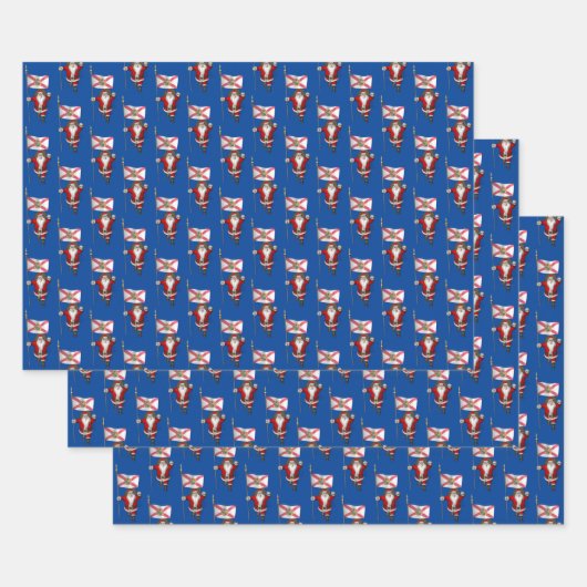 Zoete Kerstman Bezoekt Florida Inpakpapier Vel (Set)