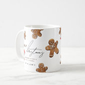 Zoete kerstman van gemberkoek Kerstmis Koffiemok (Voorkant links)