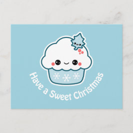 Zoete Kerstmis Cupcake Feestdagenkaart