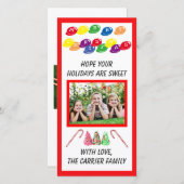 Zoete Kerstsnoep - Fotokaart Feestdagenkaart (Voorkant / Achterkant)