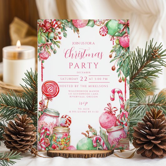 Zoete Kerststok Kerstmis Kaart