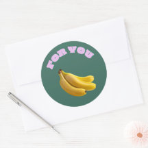 Zoete Keuze Bananenstickers – Handgetekend Moppig