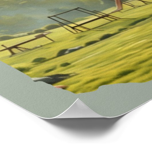 Zoete kinderavonturen in speelse landschappen poster (Hoek)